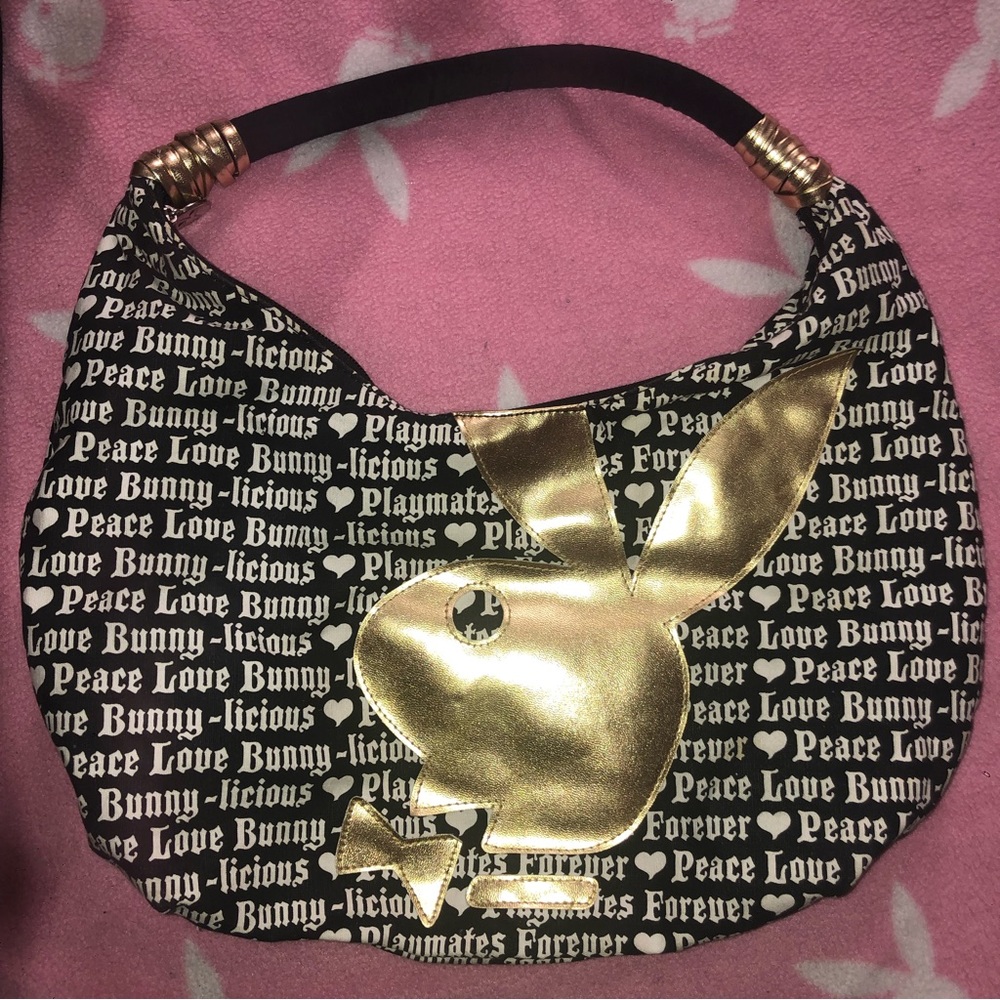 Vintage Playboy Black/White/Gold Bunny Purse💖